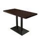 Industrial Wooden Dinner Room Kitchen Table Brown Table with Black Frame for Dining Room Pedestal 47.2"L x 23.6"W x 29.5"H Without Chairs Clearhalo ' dining_table' 'Dining Tables & Seating' 'Dining Tables' 'furn' 'furn_dining_table' 'Furniture' 'furniture_dining_table' 'Kitchen & Dining Furniture' 'kitchen&dining_furn' 'kitchen' 'kitchen_dining_table' 3901612