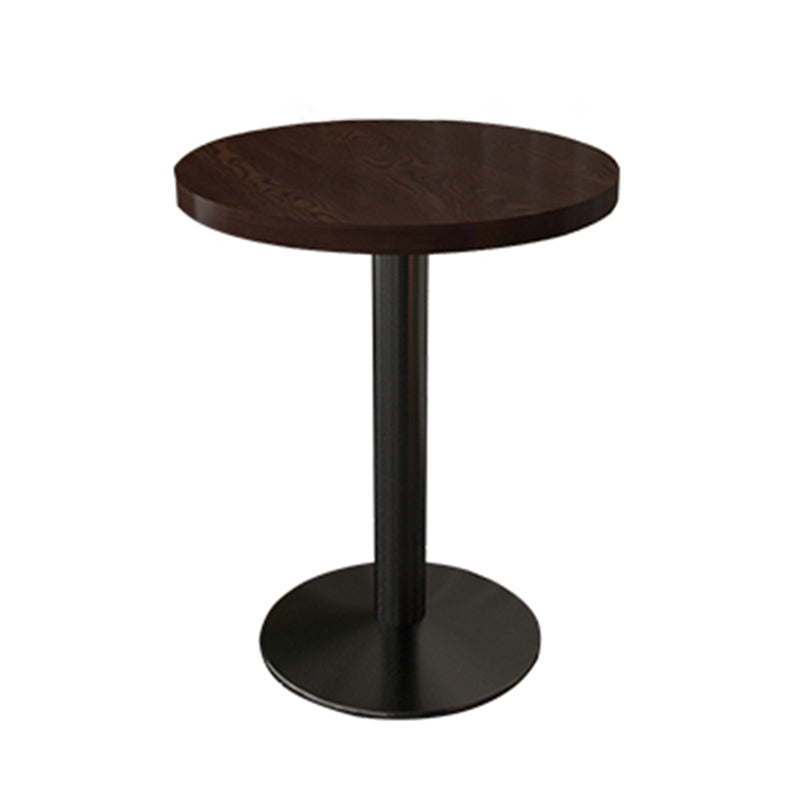 Industrial Wooden Dinner Room Kitchen Table Brown Table with Black Frame for Dining Room Tulip 23.6"L x 23.6"W x 29.5"H Without Chairs Clearhalo ' dining_table' 'Dining Tables & Seating' 'Dining Tables' 'furn' 'furn_dining_table' 'Furniture' 'furniture_dining_table' 'Kitchen & Dining Furniture' 'kitchen&dining_furn' 'kitchen' 'kitchen_dining_table' 3901614