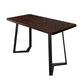 Industrial Wooden Dinner Room Kitchen Table Brown Table with Black Frame for Dining Room Sled 47.2"L x 23.6"W x 29.5"H Without Chairs Clearhalo ' dining_table' 'Dining Tables & Seating' 'Dining Tables' 'furn' 'furn_dining_table' 'Furniture' 'furniture_dining_table' 'Kitchen & Dining Furniture' 'kitchen&dining_furn' 'kitchen' 'kitchen_dining_table' 3901615