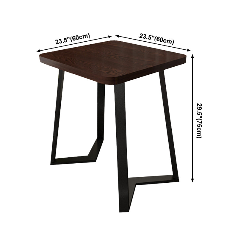 Industrial Wooden Dinner Room Kitchen Table Brown Table with Black Frame for Dining Room Clearhalo ' dining_table' 'Dining Tables & Seating' 'Dining Tables' 'furn' 'furn_dining_table' 'Furniture' 'furniture_dining_table' 'Kitchen & Dining Furniture' 'kitchen&dining_furn' 'kitchen' 'kitchen_dining_table' 3901624