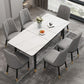 Extendable Sintered Stone Dining Table in White Modern Table with 4 Legs for Restaurant Clearhalo ' dining_table' 'Dining Tables & Seating' 'Dining Tables' 'furn' 'furn_dining_table' 'Furniture' 'furniture_dining_table' 'Kitchen & Dining Furniture' 'kitchen&dining_furn' 'kitchen' 'kitchen_dining_table' 3901627