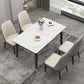 Extendable Sintered Stone Dining Table in White Modern Table with 4 Legs for Restaurant Clearhalo ' dining_table' 'Dining Tables & Seating' 'Dining Tables' 'furn' 'furn_dining_table' 'Furniture' 'furniture_dining_table' 'Kitchen & Dining Furniture' 'kitchen&dining_furn' 'kitchen' 'kitchen_dining_table' 3901629