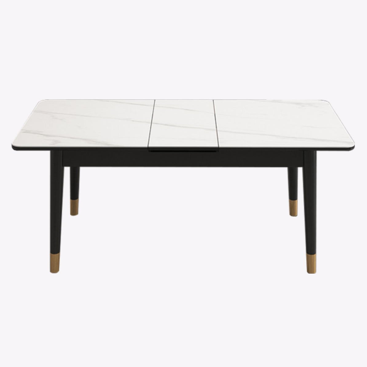 Extendable Sintered Stone Dining Table in White Modern Table with 4 Legs for Restaurant Clearhalo ' dining_table' 'Dining Tables & Seating' 'Dining Tables' 'furn' 'furn_dining_table' 'Furniture' 'furniture_dining_table' 'Kitchen & Dining Furniture' 'kitchen&dining_furn' 'kitchen' 'kitchen_dining_table' 3901634