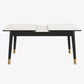 Extendable Sintered Stone Dining Table in White Modern Table with 4 Legs for Restaurant Clearhalo ' dining_table' 'Dining Tables & Seating' 'Dining Tables' 'furn' 'furn_dining_table' 'Furniture' 'furniture_dining_table' 'Kitchen & Dining Furniture' 'kitchen&dining_furn' 'kitchen' 'kitchen_dining_table' 3901635