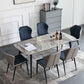 Metal Contemporary Rectangular Dining Table Grey Sintered Stone Table with Metal Legs Clearhalo ' dining_table' 'Dining Tables & Seating' 'Dining Tables' 'furn' 'furn_dining_table' 'Furniture' 'furniture_dining_table' 'Kitchen & Dining Furniture' 'kitchen&dining_furn' 'kitchen' 'kitchen_dining_table' 3901671