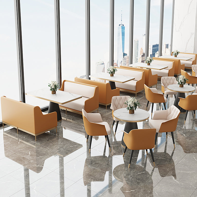 Traditional Luxury Style Dining Table White Sintered Stone Table with Black Frame Clearhalo ' dining_table' 'Dining Tables & Seating' 'Dining Tables' 'furn' 'furn_dining_table' 'Furniture' 'furniture_dining_table' 'Kitchen & Dining Furniture' 'kitchen&dining_furn' 'kitchen' 'kitchen_dining_table' 3901705