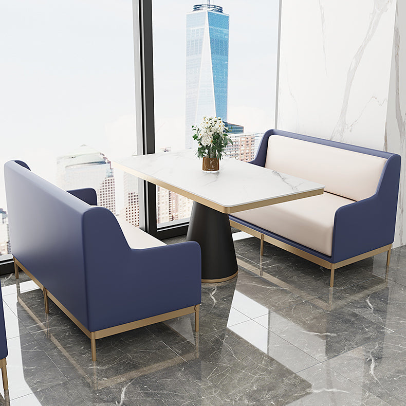 Traditional Luxury Style Dining Table White Sintered Stone Table with Black Frame Clearhalo ' dining_table' 'Dining Tables & Seating' 'Dining Tables' 'furn' 'furn_dining_table' 'Furniture' 'furniture_dining_table' 'Kitchen & Dining Furniture' 'kitchen&dining_furn' 'kitchen' 'kitchen_dining_table' 3901715