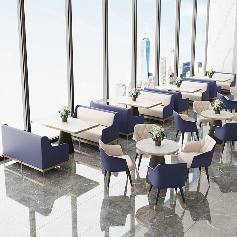 Traditional Luxury Style Dining Table White Sintered Stone Table with Black Frame Clearhalo ' dining_table' 'Dining Tables & Seating' 'Dining Tables' 'furn' 'furn_dining_table' 'Furniture' 'furniture_dining_table' 'Kitchen & Dining Furniture' 'kitchen&dining_furn' 'kitchen' 'kitchen_dining_table' 3901718