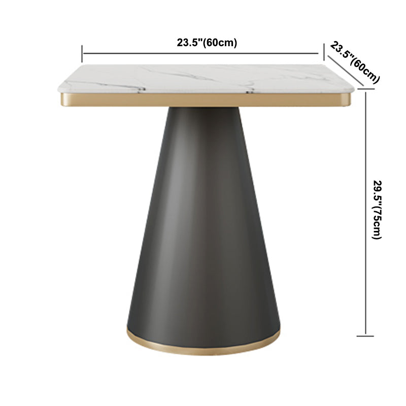 Traditional Luxury Style Dining Table White Sintered Stone Table with Black Frame Clearhalo ' dining_table' 'Dining Tables & Seating' 'Dining Tables' 'furn' 'furn_dining_table' 'Furniture' 'furniture_dining_table' 'Kitchen & Dining Furniture' 'kitchen&dining_furn' 'kitchen' 'kitchen_dining_table' 3901723