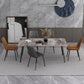 Industrial Style Sintered Stone Dining Table Carbon Steel 4 Legs Base Rectangle Table for Home Clearhalo ' dining_table' 'Dining Tables & Seating' 'Dining Tables' 'furn' 'furn_dining_table' 'Furniture' 'furniture_dining_table' 'Kitchen & Dining Furniture' 'kitchen&dining_furn' 'kitchen' 'kitchen_dining_table' 3901739
