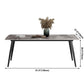 Industrial Style Sintered Stone Dining Table Carbon Steel 4 Legs Base Rectangle Table for Home Clearhalo ' dining_table' 'Dining Tables & Seating' 'Dining Tables' 'furn' 'furn_dining_table' 'Furniture' 'furniture_dining_table' 'Kitchen & Dining Furniture' 'kitchen&dining_furn' 'kitchen' 'kitchen_dining_table' 3901740