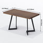 Industrial Solid Wood Dinner Room Kitchen Table Brown Table with Black Frame Clearhalo ' dining_table' 'Dining Tables & Seating' 'Dining Tables' 'furn' 'furn_dining_table' 'Furniture' 'furniture_dining_table' 'Kitchen & Dining Furniture' 'kitchen&dining_furn' 'kitchen' 'kitchen_dining_table' 3901778