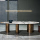 Oval Sintered Stone Dining Table Luxury Kitchen Table with Metal 3 Legs Clearhalo ' dining_table' 'Dining Tables & Seating' 'Dining Tables' 'furn' 'furn_dining_table' 'Furniture' 'furniture_dining_table' 'Kitchen & Dining Furniture' 'kitchen&dining_furn' 'kitchen' 'kitchen_dining_table' 3901781