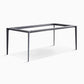 Metal Contemporary Rectangular Dining Table High Gloss White Sintered Stone Table with Metal Legs Clearhalo ' dining_table' 'Dining Tables & Seating' 'Dining Tables' 'Furniture' 'furniture_dining_table' 'Kitchen & Dining Furniture' 'kitchen&dining_furn' 'kitchen' 'kitchen_dining_table' 3901801