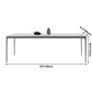 Metal Contemporary Rectangular Dining Table High Gloss White Sintered Stone Table with Metal Legs Clearhalo ' dining_table' 'Dining Tables & Seating' 'Dining Tables' 'Furniture' 'furniture_dining_table' 'Kitchen & Dining Furniture' 'kitchen&dining_furn' 'kitchen' 'kitchen_dining_table' 3901805