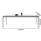 Metal Contemporary Rectangular Dining Table High Gloss White Sintered Stone Table with Metal Legs Clearhalo ' dining_table' 'Dining Tables & Seating' 'Dining Tables' 'Furniture' 'furniture_dining_table' 'Kitchen & Dining Furniture' 'kitchen&dining_furn' 'kitchen' 'kitchen_dining_table' 3901807