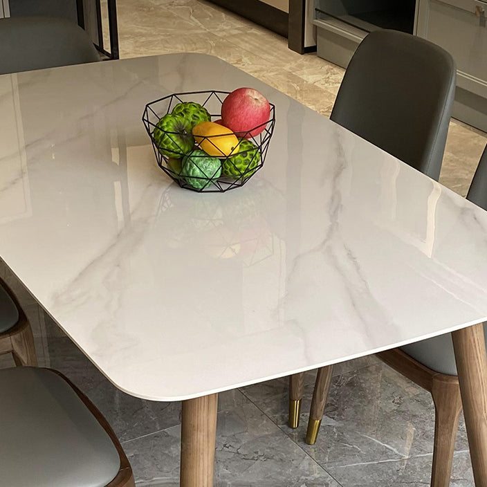 Solid Wood Contemporary Rectangular Table Sintered Stone Top Dining Table with 4 Legs Clearhalo ' dining_table' 'Dining Tables & Seating' 'Dining Tables' 'furn' 'furn_dining_table' 'Furniture' 'furniture_dining_table' 'Kitchen & Dining Furniture' 'kitchen&dining_furn' 'kitchen' 'kitchen_dining_table' 3901833