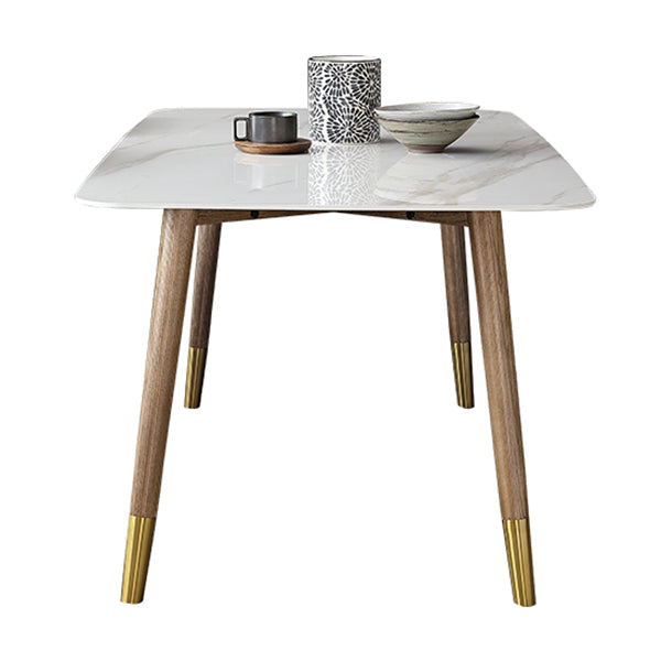 Solid Wood Contemporary Rectangular Table Sintered Stone Top Dining Table with 4 Legs Clearhalo ' dining_table' 'Dining Tables & Seating' 'Dining Tables' 'furn' 'furn_dining_table' 'Furniture' 'furniture_dining_table' 'Kitchen & Dining Furniture' 'kitchen&dining_furn' 'kitchen' 'kitchen_dining_table' 3901835