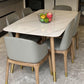 Solid Wood Contemporary Rectangular Table Sintered Stone Top Dining Table with 4 Legs Clearhalo ' dining_table' 'Dining Tables & Seating' 'Dining Tables' 'furn' 'furn_dining_table' 'Furniture' 'furniture_dining_table' 'Kitchen & Dining Furniture' 'kitchen&dining_furn' 'kitchen' 'kitchen_dining_table' 3901836
