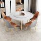 Traditional Luxury Round Double Pedestal Home Furniture Stone Dining Table Clearhalo ' dining_table' 'Dining Tables & Seating' 'Dining Tables' 'furn' 'furn_dining_table' 'Furniture' 'furniture_dining_table' 'Kitchen & Dining Furniture' 'kitchen&dining_furn' 'kitchen' 'kitchen_dining_table' 3901843
