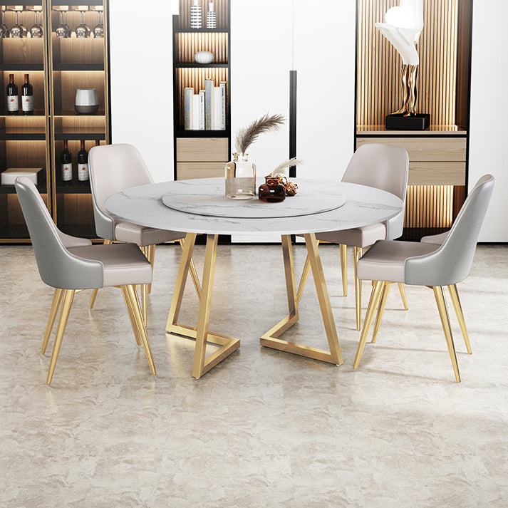 Traditional Luxury Round Double Pedestal Home Furniture Stone Dining Table Clearhalo ' dining_table' 'Dining Tables & Seating' 'Dining Tables' 'furn' 'furn_dining_table' 'Furniture' 'furniture_dining_table' 'Kitchen & Dining Furniture' 'kitchen&dining_furn' 'kitchen' 'kitchen_dining_table' 3901846