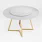 Traditional Luxury Round Double Pedestal Home Furniture Stone Dining Table White Lazy Susan Clearhalo ' dining_table' 'Dining Tables & Seating' 'Dining Tables' 'furn' 'furn_dining_table' 'Furniture' 'furniture_dining_table' 'Kitchen & Dining Furniture' 'kitchen&dining_furn' 'kitchen' 'kitchen_dining_table' 3901847