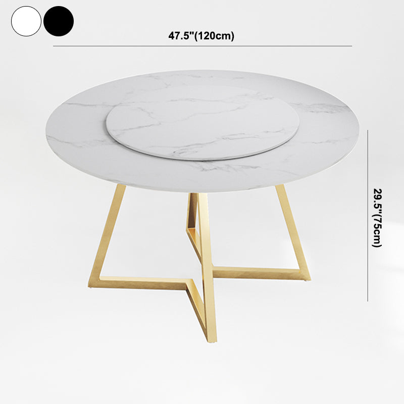 Traditional Luxury Round Double Pedestal Home Furniture Stone Dining Table Clearhalo ' dining_table' 'Dining Tables & Seating' 'Dining Tables' 'furn' 'furn_dining_table' 'Furniture' 'furniture_dining_table' 'Kitchen & Dining Furniture' 'kitchen&dining_furn' 'kitchen' 'kitchen_dining_table' 3901858