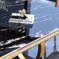 Luxury Sintered Stone Dining Table Rectangle Table with Gold Metal Pedestal Clearhalo ' dining_table' 'Dining Tables & Seating' 'Dining Tables' 'furn' 'furn_dining_table' 'Furniture' 'furniture_dining_table' 'Kitchen & Dining Furniture' 'kitchen&dining_furn' 'kitchen' 'kitchen_dining_table' 3901868