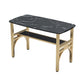 Industrial Sintered Stone Dinner Room Kitchen Table Black Table with Gold Frame 47.2"L x 23.6"W x 29.5"H Without Chairs Clearhalo ' dining_table' 'Dining Tables & Seating' 'Dining Tables' 'furn' 'furn_dining_table' 'Furniture' 'furniture_dining_table' 'Kitchen & Dining Furniture' 'kitchen&dining_furn' 'kitchen' 'kitchen_dining_table' 3901880