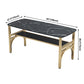 Industrial Sintered Stone Dinner Room Kitchen Table Black Table with Gold Frame Clearhalo ' dining_table' 'Dining Tables & Seating' 'Dining Tables' 'furn' 'furn_dining_table' 'Furniture' 'furniture_dining_table' 'Kitchen & Dining Furniture' 'kitchen&dining_furn' 'kitchen' 'kitchen_dining_table' 3901892