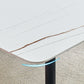 Simplicity Style Home Sintered Stone Dining Table Carbon Steel Base Rectangle Table Clearhalo ' dining_table' 'Dining Tables & Seating' 'Dining Tables' 'furn' 'furn_dining_table' 'Furniture' 'furniture_dining_table' 'Kitchen & Dining Furniture' 'kitchen&dining_furn' 'kitchen' 'kitchen_dining_table' 3901901
