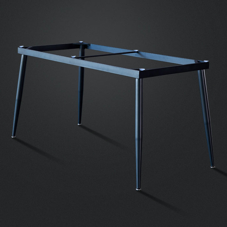 Simplicity Style Home Sintered Stone Dining Table Carbon Steel Base Rectangle Table Clearhalo ' dining_table' 'Dining Tables & Seating' 'Dining Tables' 'furn' 'furn_dining_table' 'Furniture' 'furniture_dining_table' 'Kitchen & Dining Furniture' 'kitchen&dining_furn' 'kitchen' 'kitchen_dining_table' 3901902