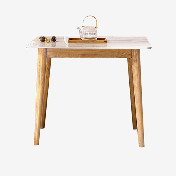 White Tone Dining Table Sintered Stone Table Industrial Style with 4 Legs Without Chairs Clearhalo ' dining_table' 'Dining Tables & Seating' 'Dining Tables' 'furn' 'furn_dining_table' 'Furniture' 'furniture_dining_table' 'Kitchen & Dining Furniture' 'kitchen&dining_furn' 'kitchen' 'kitchen_dining_table' 3901937