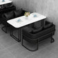 Traditional Luxury Dining Table White Sintered Stone Table with Metal Base for Dining Room Clearhalo ' dining_table' 'Dining Tables & Seating' 'Dining Tables' 'furn' 'furn_dining_table' 'Furniture' 'furniture_dining_table' 'Kitchen & Dining Furniture' 'kitchen&dining_furn' 'kitchen' 'kitchen_dining_table' 3901947