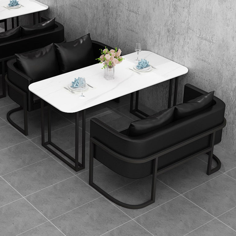 Traditional Luxury Dining Table White Sintered Stone Table with Metal Base for Dining Room Clearhalo ' dining_table' 'Dining Tables & Seating' 'Dining Tables' 'furn' 'furn_dining_table' 'Furniture' 'furniture_dining_table' 'Kitchen & Dining Furniture' 'kitchen&dining_furn' 'kitchen' 'kitchen_dining_table' 3901947