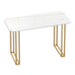 Traditional Luxury Dining Table White Sintered Stone Table with Metal Base for Dining Room Gold 55.1"L x 23.6"W x 29.5"H Without Chairs Clearhalo ' dining_table' 'Dining Tables & Seating' 'Dining Tables' 'furn' 'furn_dining_table' 'Furniture' 'furniture_dining_table' 'Kitchen & Dining Furniture' 'kitchen&dining_furn' 'kitchen' 'kitchen_dining_table' 3901950