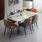 Metal Contemporary Rectangular Dining Table Sintered Stone Table with 4 Black Legs Clearhalo ' dining_table' 'Dining Tables & Seating' 'Dining Tables' 'furn' 'furn_dining_table' 'Furniture' 'furniture_dining_table' 'Kitchen & Dining Furniture' 'kitchen&dining_furn' 'kitchen' 'kitchen_dining_table' 3901974