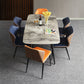 Metal Contemporary Rectangular Dining Table Sintered Stone Table with 4 Black Legs Clearhalo ' dining_table' 'Dining Tables & Seating' 'Dining Tables' 'furn' 'furn_dining_table' 'Furniture' 'furniture_dining_table' 'Kitchen & Dining Furniture' 'kitchen&dining_furn' 'kitchen' 'kitchen_dining_table' 3901977