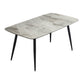 Metal Contemporary Rectangular Dining Table Sintered Stone Table with 4 Black Legs Gray Without Chairs Clearhalo ' dining_table' 'Dining Tables & Seating' 'Dining Tables' 'furn' 'furn_dining_table' 'Furniture' 'furniture_dining_table' 'Kitchen & Dining Furniture' 'kitchen&dining_furn' 'kitchen' 'kitchen_dining_table' 3901978