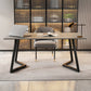 Double Pedestal Dining Table Industrial Style Stone Dining Room Collection for Indoor Clearhalo ' dining_table' 'Dining Tables & Seating' 'Dining Tables' 'furn' 'furn_dining_table' 'Furniture' 'furniture_dining_table' 'Kitchen & Dining Furniture' 'kitchen&dining_furn' 'kitchen' 'kitchen_dining_table' 3902017