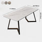 Double Pedestal Dining Table Industrial Style Stone Dining Room Collection for Indoor Clearhalo ' dining_table' 'Dining Tables & Seating' 'Dining Tables' 'furn' 'furn_dining_table' 'Furniture' 'furniture_dining_table' 'Kitchen & Dining Furniture' 'kitchen&dining_furn' 'kitchen' 'kitchen_dining_table' 3902023