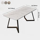 Double Pedestal Dining Table Industrial Style Stone Dining Room Collection for Indoor Clearhalo ' dining_table' 'Dining Tables & Seating' 'Dining Tables' 'furn' 'furn_dining_table' 'Furniture' 'furniture_dining_table' 'Kitchen & Dining Furniture' 'kitchen&dining_furn' 'kitchen' 'kitchen_dining_table' 3902027