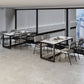 Modern Style White Dining Table Sintered Stone Table with Black Frame for Dining Room Clearhalo ' dining_table' 'Dining Tables & Seating' 'Dining Tables' 'furn' 'furn_dining_table' 'Furniture' 'furniture_dining_table' 'Kitchen & Dining Furniture' 'kitchen&dining_furn' 'kitchen' 'kitchen_dining_table' 3902031