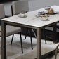 Modern Style White Dining Table Sintered Stone Table with Black Frame for Dining Room Clearhalo ' dining_table' 'Dining Tables & Seating' 'Dining Tables' 'furn' 'furn_dining_table' 'Furniture' 'furniture_dining_table' 'Kitchen & Dining Furniture' 'kitchen&dining_furn' 'kitchen' 'kitchen_dining_table' 3902035