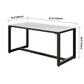 Modern Style White Dining Table Sintered Stone Table with Black Frame for Dining Room Clearhalo ' dining_table' 'Dining Tables & Seating' 'Dining Tables' 'furn' 'furn_dining_table' 'Furniture' 'furniture_dining_table' 'Kitchen & Dining Furniture' 'kitchen&dining_furn' 'kitchen' 'kitchen_dining_table' 3902038