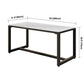Modern Style White Dining Table Sintered Stone Table with Black Frame for Dining Room Clearhalo ' dining_table' 'Dining Tables & Seating' 'Dining Tables' 'furn' 'furn_dining_table' 'Furniture' 'furniture_dining_table' 'Kitchen & Dining Furniture' 'kitchen&dining_furn' 'kitchen' 'kitchen_dining_table' 3902043