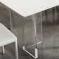 Acrylic Contemporary Rectangular Dining Table Sintered Stone Table with Acrylic base Clearhalo ' dining_table' 'Dining Tables & Seating' 'Dining Tables' 'furn' 'furn_dining_table' 'Furniture' 'furniture_dining_table' 'Kitchen & Dining Furniture' 'kitchen&dining_furn' 'kitchen' 'kitchen_dining_table' 3902050