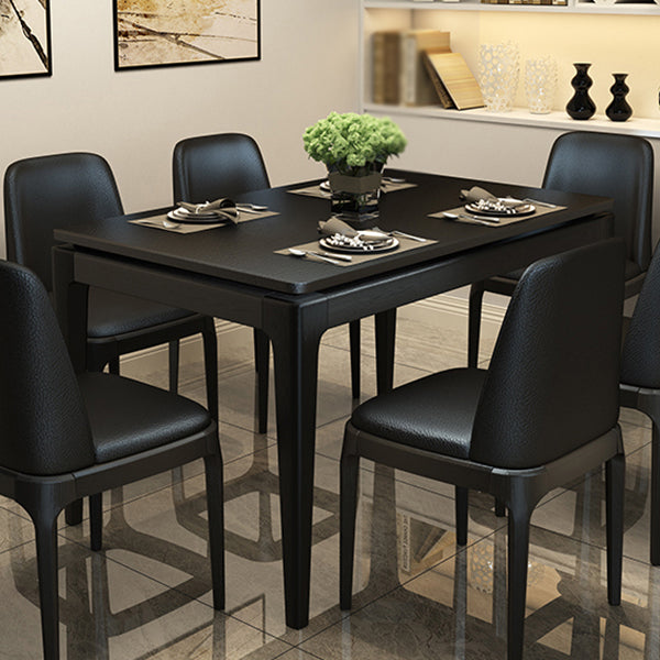 Simple Style Sintered Stone Dining Table Ash Wood Base Rectangle Table for Home Clearhalo ' dining_table' 'Dining Tables & Seating' 'Dining Tables' 'furn' 'furn_dining_table' 'Furniture' 'furniture_dining_table' 'Kitchen & Dining Furniture' 'kitchen&dining_furn' 'kitchen' 'kitchen_dining_table' 3902060