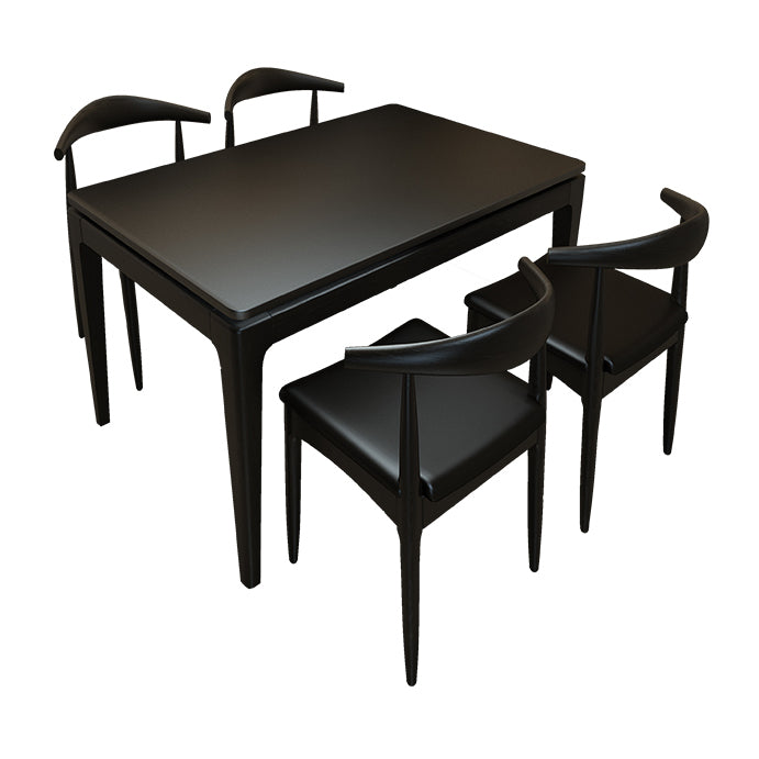 Simple Style Sintered Stone Dining Table Ash Wood Base Rectangle Table for Home Clearhalo ' dining_table' 'Dining Tables & Seating' 'Dining Tables' 'furn' 'furn_dining_table' 'Furniture' 'furniture_dining_table' 'Kitchen & Dining Furniture' 'kitchen&dining_furn' 'kitchen' 'kitchen_dining_table' 3902062