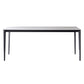 Industrial Style Sintered Stone Dining Table Rectangle Shape Table with 4 Legs Base Black Clearhalo ' dining_table' 'Dining Tables & Seating' 'Dining Tables' 'Furniture' 'furniture_dining_table' 'Kitchen & Dining Furniture' 'kitchen&dining_furn' 'kitchen' 'kitchen_dining_table' 3902083